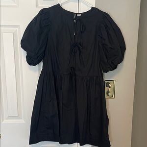 H&M Black Puff Sleeve Dress
